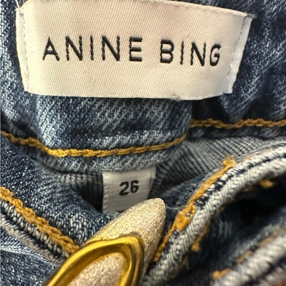 Anine Bing button fly jeans size 26 Blue - Picture 3 of 6